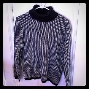 Black and White Turtleneck